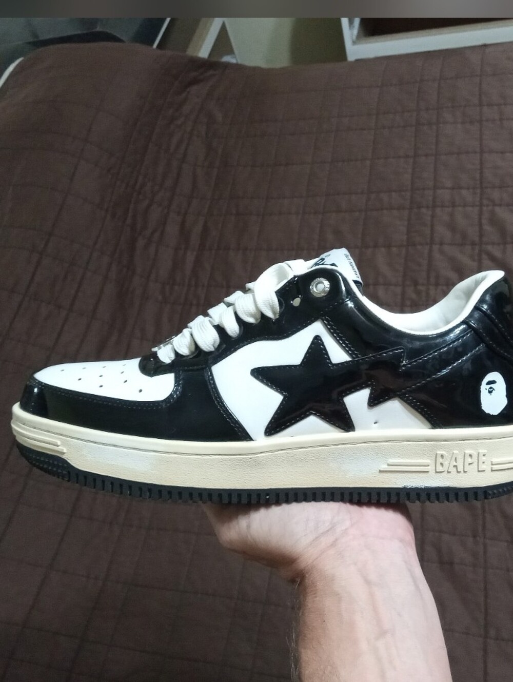 Bape Sta A Bathing Ape Mens 10 Shoes Sneakets #1 , Oreo/ Panda Color Black White